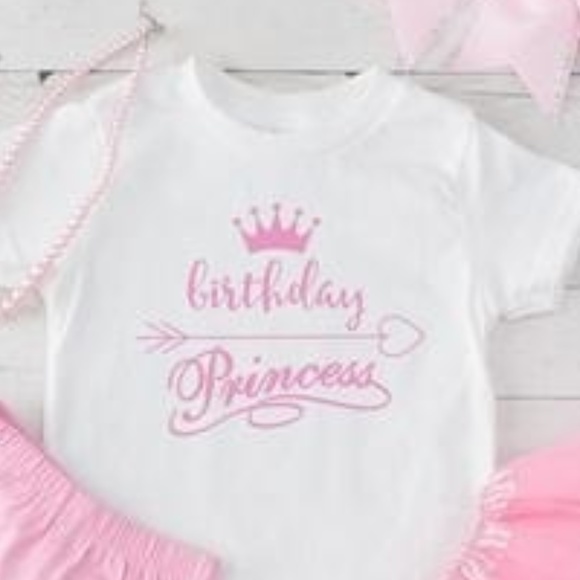 Birthday Princess -  5pc T-Shirt, Shorts & Tutu - Picture 5 of 8